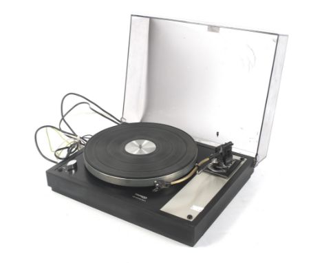 A vintage Thorens turntable record deck. TD160B Mk II, with SME Series III tone arm and a Ortofon cartridge OM20.