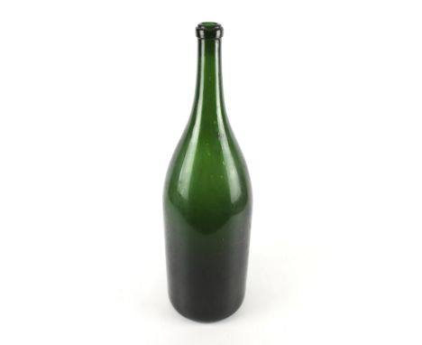 A vintage 'Mathusalem' six litre green glass champagne bottle. H59cm