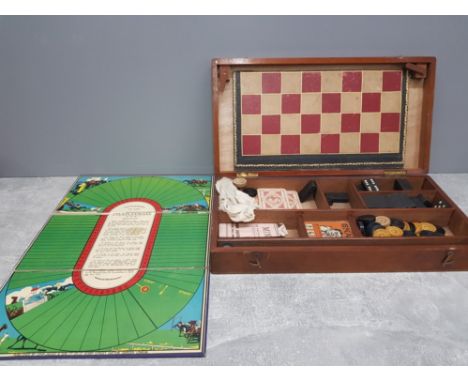VINTAGE JOHN JAQUES AND SON COMPENDIUM SET IN A NICE WOODEN BOX