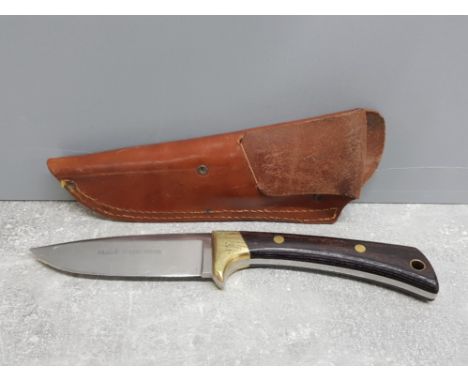 MEULA NATURAL CORAL WOOD COLIBRI COL-7M HUNTING KNIFE WITH ORIGINAL SHEATH