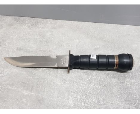VINTAGE C J H ROSTFREI #724 MILITARY KNIFE WITH FITTED COMPASS TO HANDLE