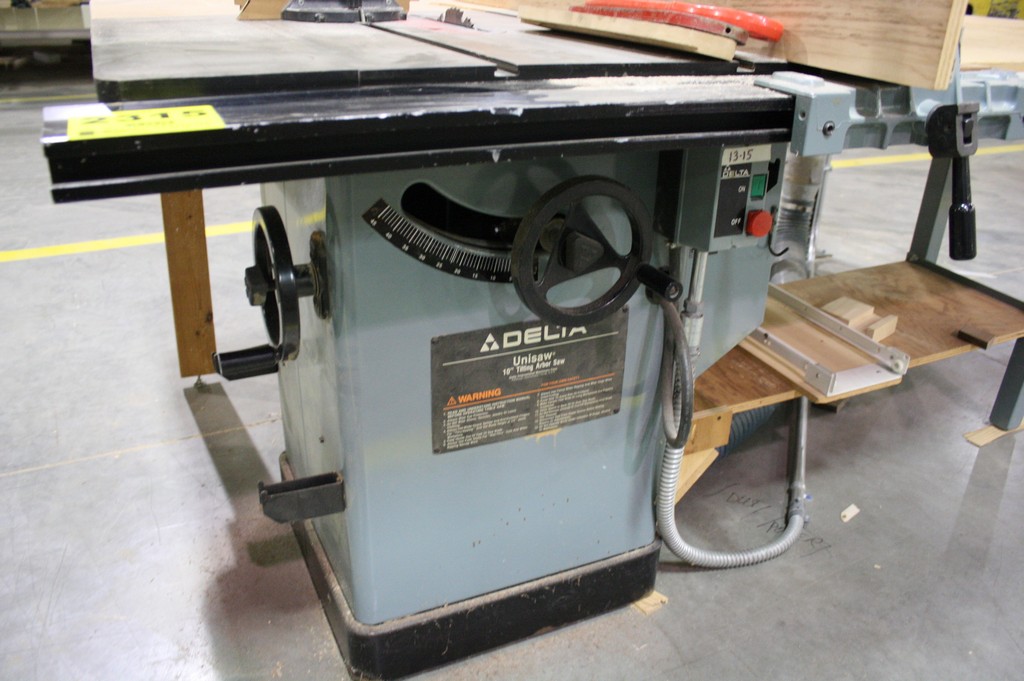 DELTA CAT. NO. 36812 UNISAW 10'' TILTING ARBOR TABLE SAW,