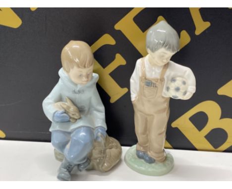 Two Nao by Lladro boy ornaments