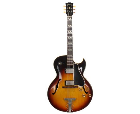 1961 Gibson ES-175 D hollow body electric guitar, made in USA, ser. no. 1xxx9; Finish: sunburst, exceptionally clean for age 