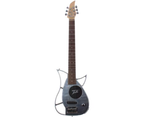Tokai Blazing Fire Talbo Junior electric guitar; Finish: cast aluminium body with built-in amplifier; Fretboard: rosewood; Fr