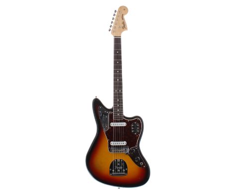 2017 Fender American Vintage '65 Reissue Jaguar electric guitar, made in USA, ser. no. V17xxxx0; Finish: sunburst, many dings