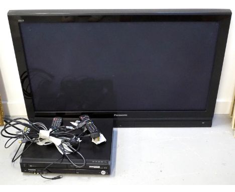 PANASONIC VIERA COLOUR TELEVISIONmodel number TH-42PX70BA, with two HDMI ports and a remote control unit, together with a Pan