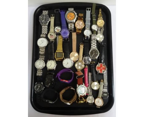 SELECTION OF LADIES AND GENTLEMEN'S WRISTWATCHESincluding Rotary, Radley, Disney, Swatch, Timex, Sekonda, Casio, Calvin Klein