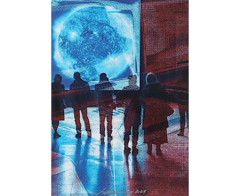 SIEVERDING, Katharina, "o.T.", Farboffset, 41 x 29, handsigniert und datiert 2021, R.