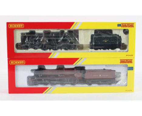 A Hornby '00' gauge BR Patriot class Locomotive 'E C Trench', R3154, engine 45539, and GWR 4900 class 'Olbn Hall', R3169, eng