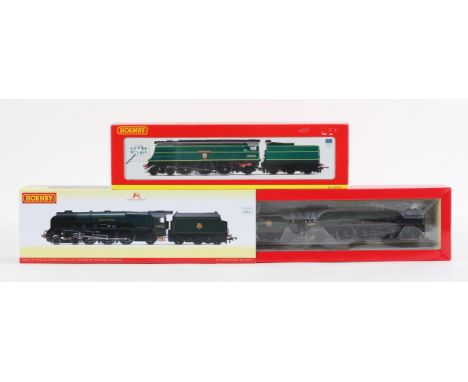 A Hornby '00'gauge Super Detail BR West Country class 'Torrington', R2691, engine 34031, and BR Princess Coronation class 'Du