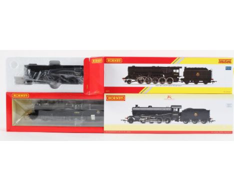A Hornby '00' gauge, BR Thompson Class 01 Locomotive, R3730, engine 63806, DCC ready; and BR class 9F Crush Boiler, R3273, en
