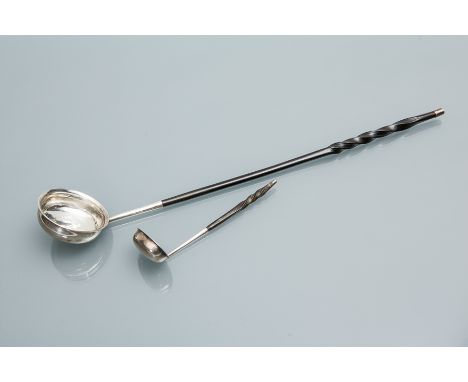 GEORGE III SILVER TODDY LADLE
maker John Zeigler, circa 1800-1810, Edinburgh assay mark, with silver tipped baleen handle, 15