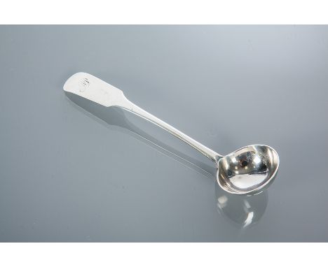 SCOTTISH PROVINCIAL SILVER FIDDLE PATTERN SAUCE LADLE
maker David Manson, Dundee, active circa 1806-10, handle engraved with 