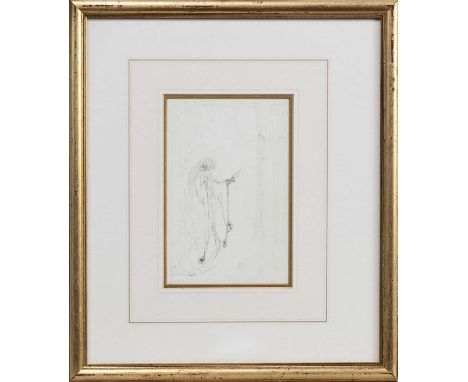 * JESSIE MARION KING (SCOTTISH 1875 - 1949), UNTITLED ink and pencil on papermounted, framed and under glassimage size 17cm x