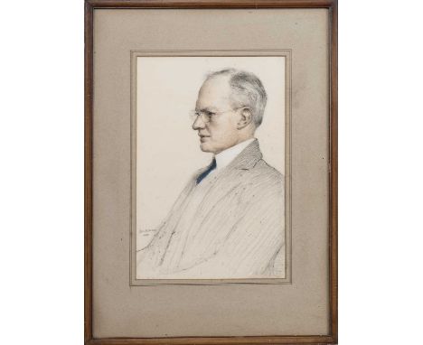 JAMES PATERSON PRSW RSA RWS (SCOTTISH 1854 - 1932), THE RIGHT HONOURABLE J PARKER SMITH PC, JP, DL, FRSE pastel, chalk and pe