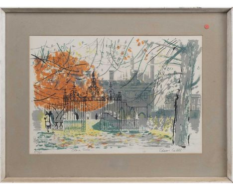 * EDWIN LA DELL ARA (BRITISH 1914 - 1970), CLARE GATE, CAMBRIDGE limited edition lithograph on paper, signed, titled and numb