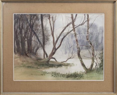 * EDWARD ASHTON CANNELL (BRITISH 1927 - 1994), ON THE RIVER watercolour on paper, signedmounted, framed and under glassimage 