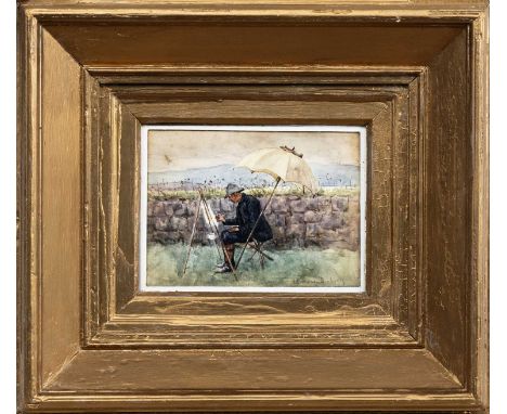 ALEXANDER BROWNLIE DOCHARTY (SCOTTISH 1862 - 1940), EN PLEIN AIR watercolour on paper, signedframed and under glassimage size