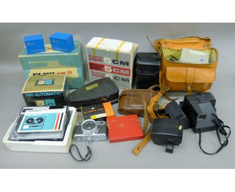 A quantity of various camera equipment etc.