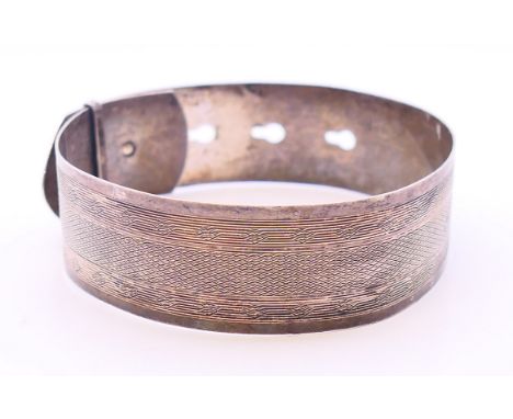 A Charles Horner silver bracelet.  6 cm inner diameter. 20.1 grammes.