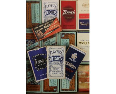 A collection of vintage cigarette packets.