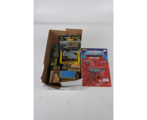 A sealed New Masters of the Universe packContaining Megalaser Heroic wind-up Beam Blaster by Mattel.