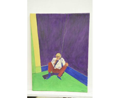 M.D Wilkinson, British school (20th Century) 'Boston Strangler' Acrylic on canvas, depicting Tony Curtis from 1968 film 'The 