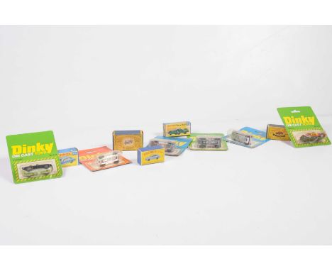 Eight boxed Matchbox Regular series diecast vehiclesComprising Moco no. 36 Austin A50, no. 29 Austin Cambridge, no. 7 Ford An