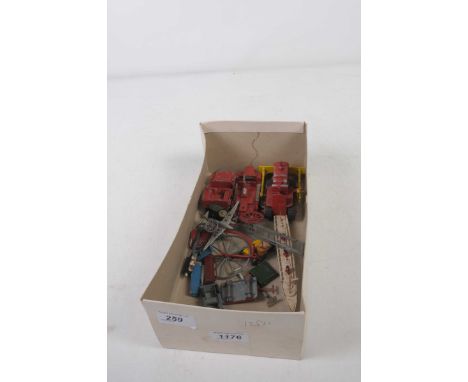 A mixed quantity of unboxed diecast items, by various makersIncluding Blaw Knox bulldozer, Charbens fire engine, penny farthi