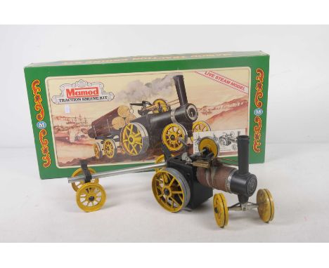 A boxed Mamod livesteam traction engine kit - constructed