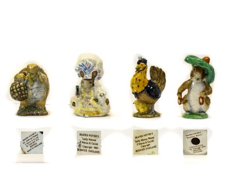 Beswick Beatrix Potters Figures ( 4 ) In Total. Comprises 1/ Lady Mouse, BP -Back stamp 3A, Beswick No 1183. Height 4 Inches.