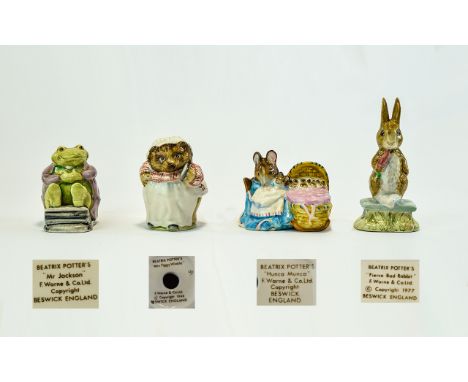 Beswick Beatrix Potter Figures ( 4 ) In Total. Comprises 1/ Fierce Bad Rabbit - 1st Version. BP 3B. Beswick No 2586. 4.75 Inc
