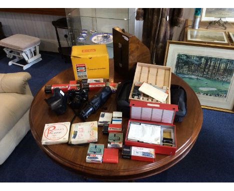 Film And Photographic Interest, Quantity of 1960's Topographical Slides, 8mm Films To Include A Charlie Chaplin Movie etc Tog