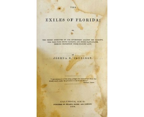 United States - The Exiles Of Florida by Joshua R. Giddings 1858 - History of the exodus of slaves from Georgia and Carolina 