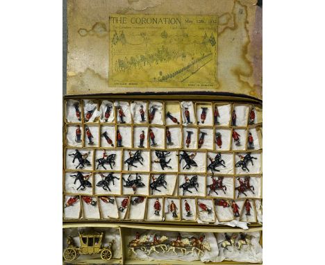Johillco Series 1937 'The Coronation' Complete Procession Miniature Figures hand painted Made in England, includes Coronation
