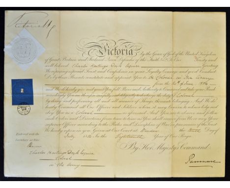 British Army During Napoleonic Wars;   Commission Signed By "King George III". 1794 made out to Charles Doyle appointing him 