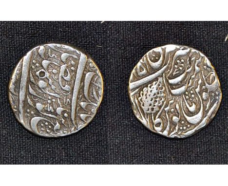 India First Sikh silver coin issued under Maharajah Ranjit Singh 1799 AD VS 1856 diameter approx 21mm. Fine condition bearing