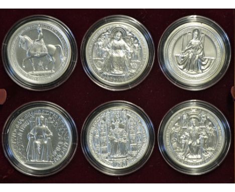 Great Seals Of The Realms Medal Collection an impressive six medal collection of 5 ounce pure silver issues depicting the Roy