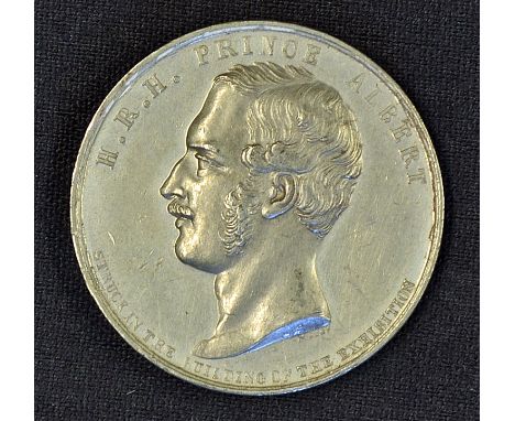 1851 The Great Exhibition Crystal Palace Medallion the obverse Portrait of Prince Albert. Has legend at bottom "Struck in the