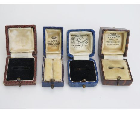 Four Ring Boxes, three named including White Manufacturing Co. of Manchester and Jays of Oxford Street 