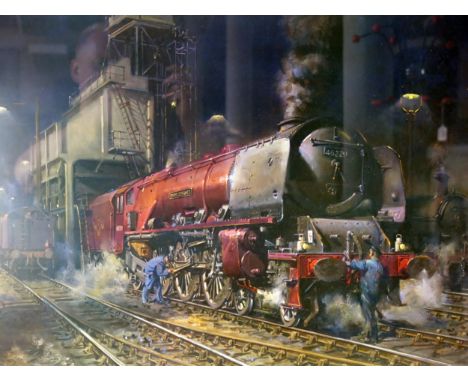 After Terence Cuneo, 'Duchess of Hamilton' a limited edition furnishing print, No 556/850, signed in pencil to the margin by 