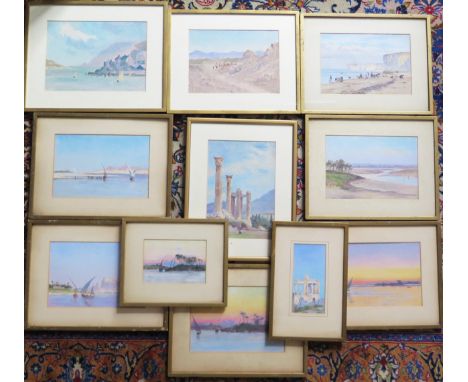 A collection of ten oil and one watercolour original painting by Alfred George Bowman (British, 1880 - 1908), various subject