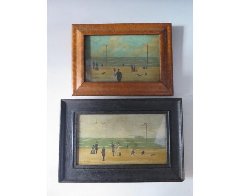 Margaret Chapman (1940 - 2000), British, 'Sur le Plage et Nice', 24 x 15cm, F &amp; G and 'Les Promenades', 28 X 15cm, F &amp