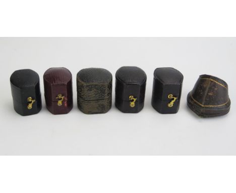 Six Vintage Ring Boxes, five named 
