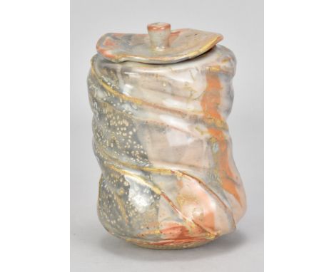 PASCAL GEOFFROY (born 1951); a stoneware caddy covered in shino glaze, impressed mark, height 15.5cm. (D)Provenance: Purchase