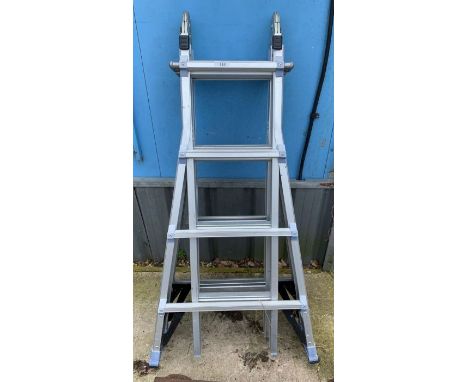 Extending/step aluminium ladder