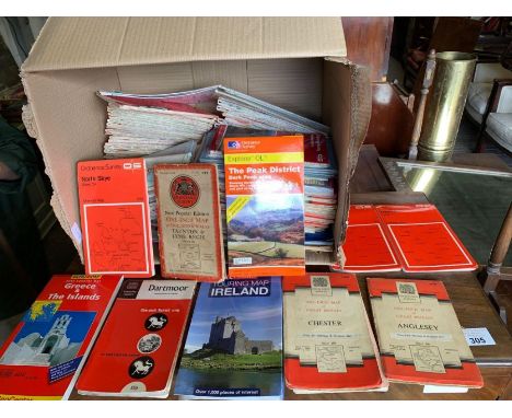 Box of maps to include Ordnance Survey and others
