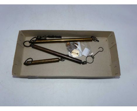 Miscellaneous items, to include a set of sovereign scales, enamel badges etc 
