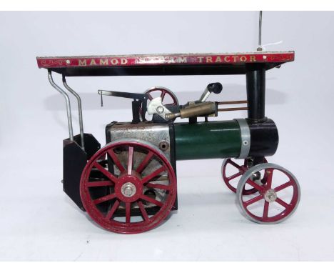 A Mamod steam-fired traction engine 